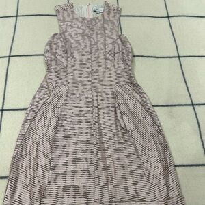 J. Mendel Blush and Taupe Textured Dress